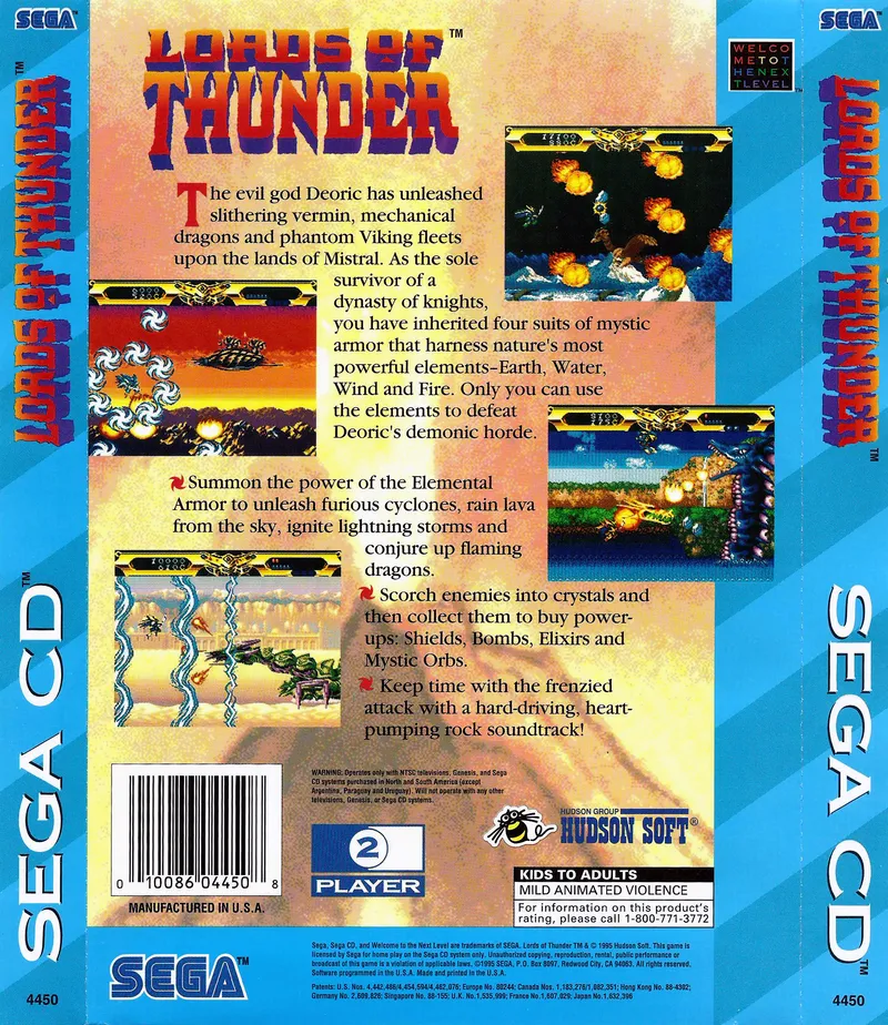 Lords of Thunder box back