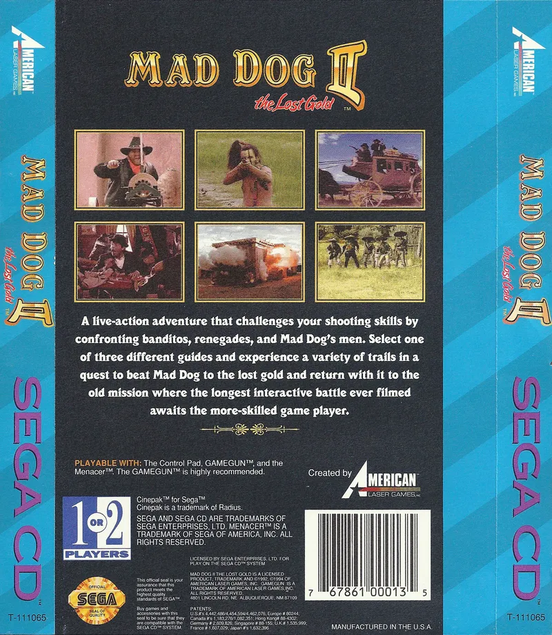 Mad Dog II: The Lost Gold box back