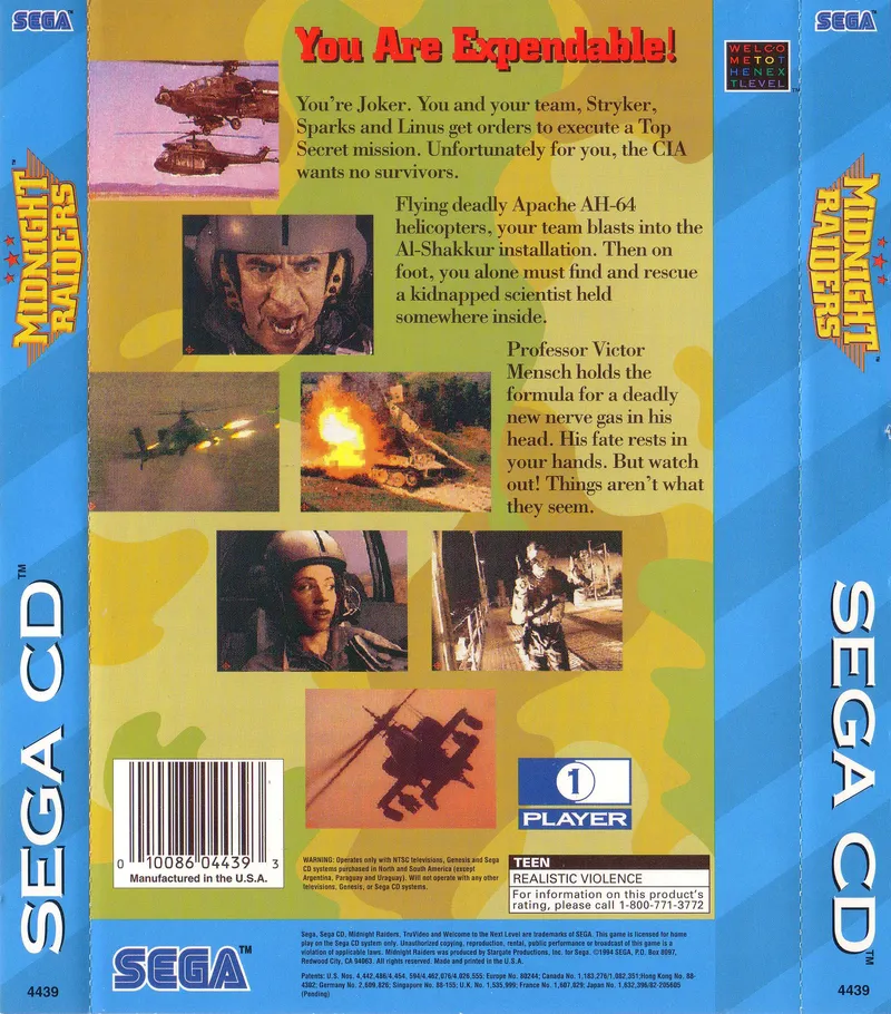 Midnight Raiders box back
