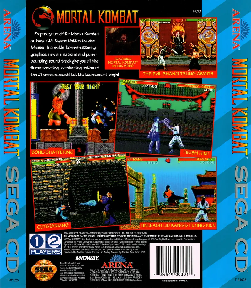 Mortal Kombat box back