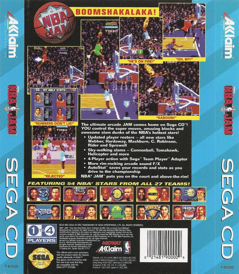 NBA Jam box back