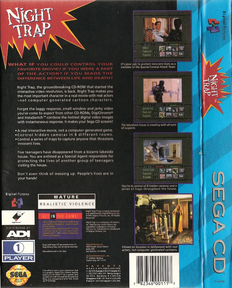 Night Trap box back