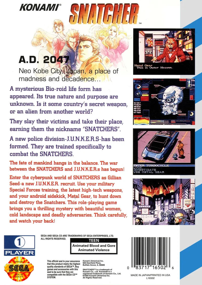 Snatcher box back