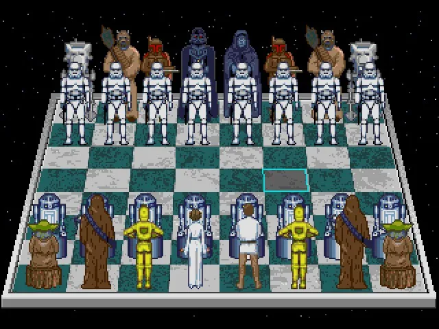 Backdrop artwork for The Software Toolworks' Star Wars Chess