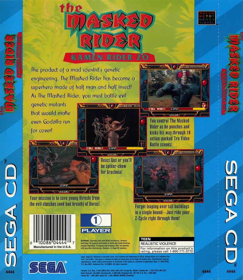 The Masked Rider: Kamen Rider ZO box back