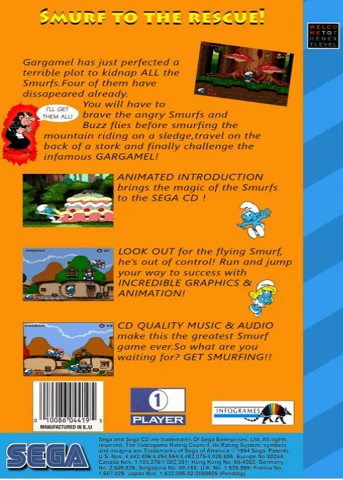 The Smurfs box back