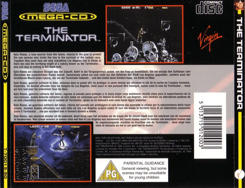 The Terminator box back