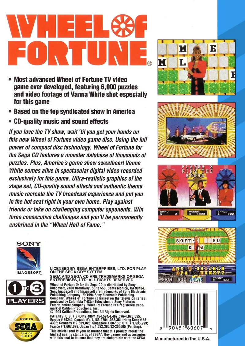 Wheel of Fortune box back