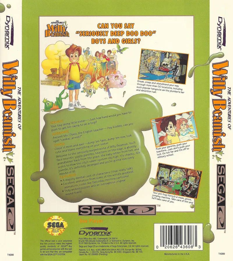 The Adventures of Willy Beamish box back