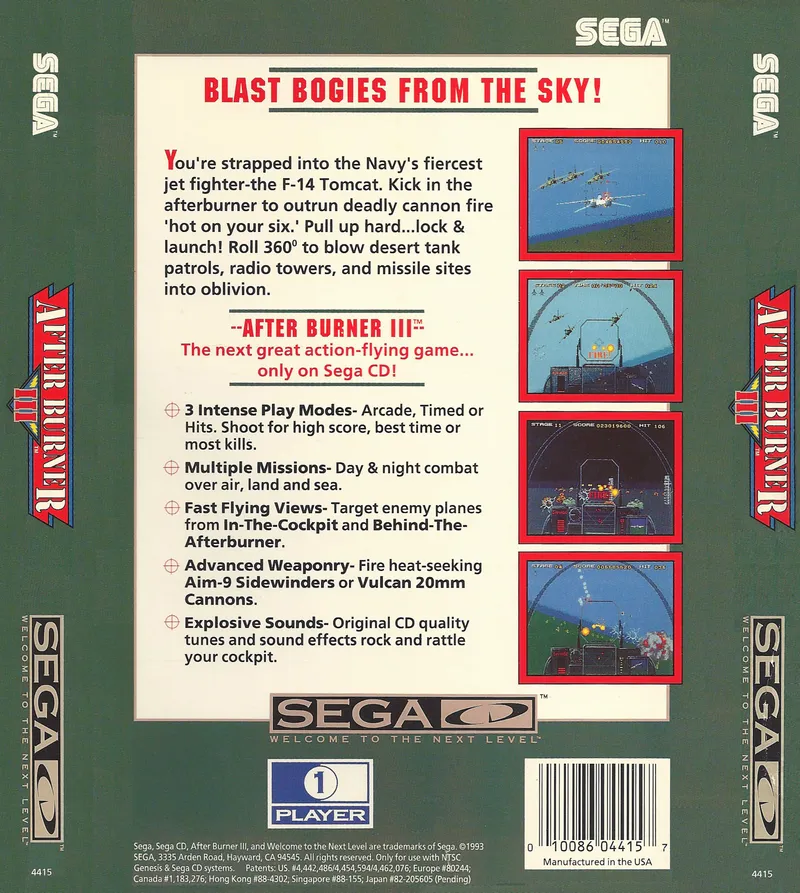 After Burner III box back