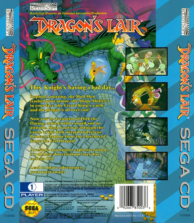 Dragon's Lair box back