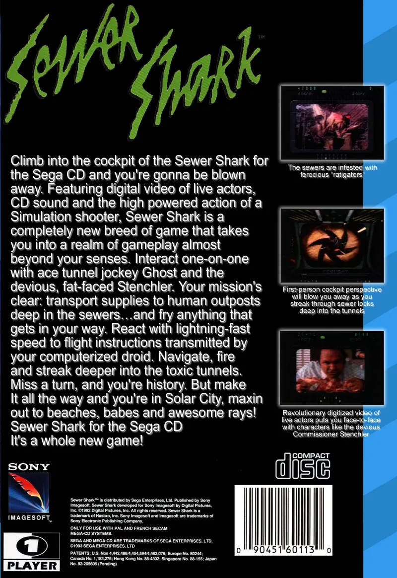 Sewer Shark box back