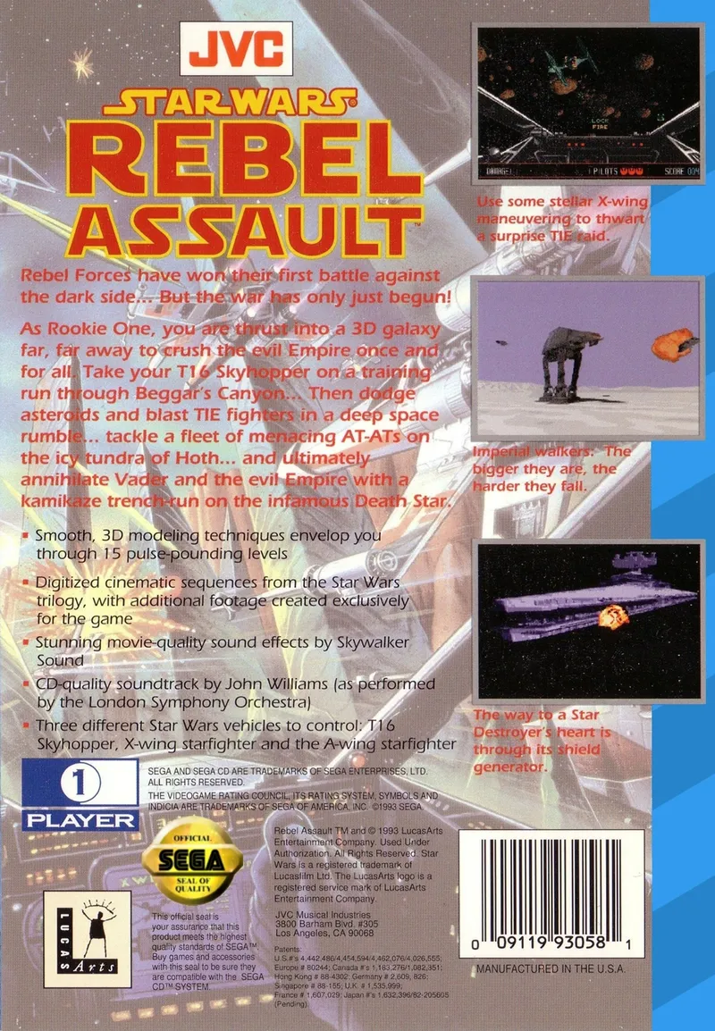 Star Wars: Rebel Assault box back