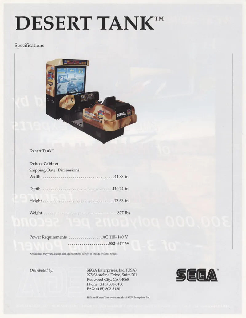 Desert Tank box back