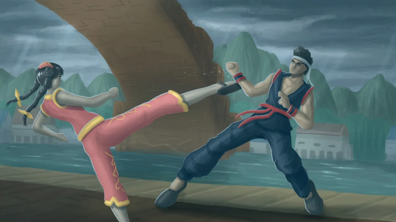 Backdrop artwork for Virtua Fighter 2