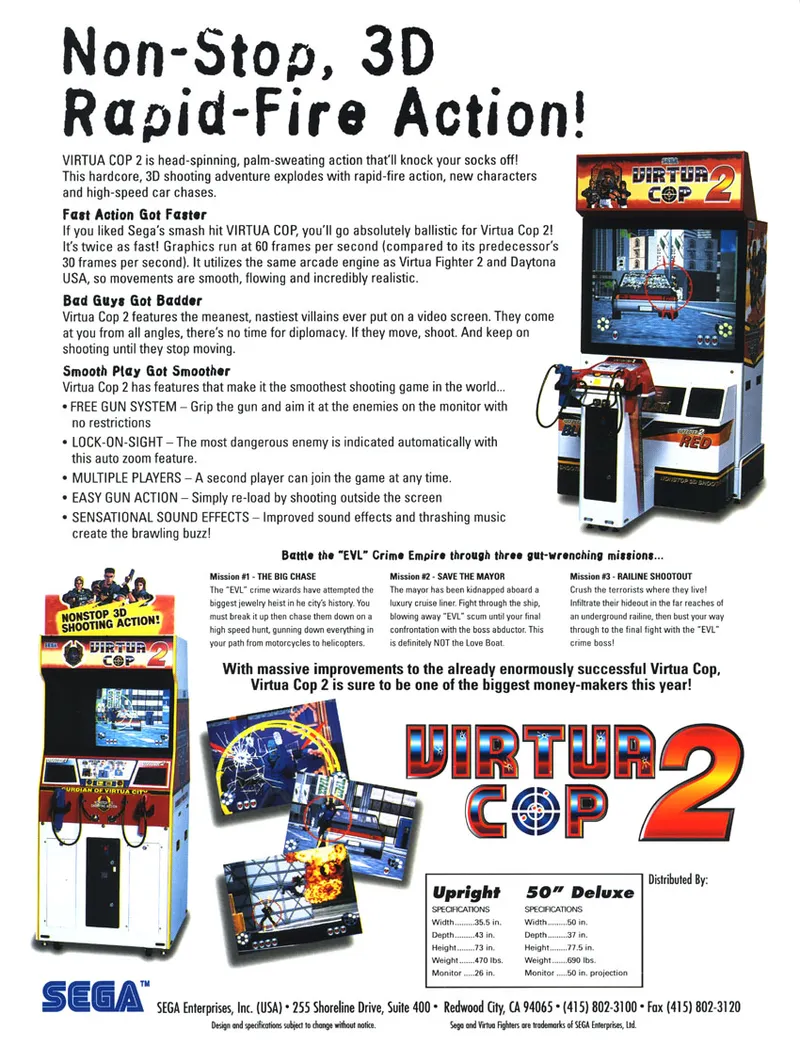 Virtua Cop 2 box back