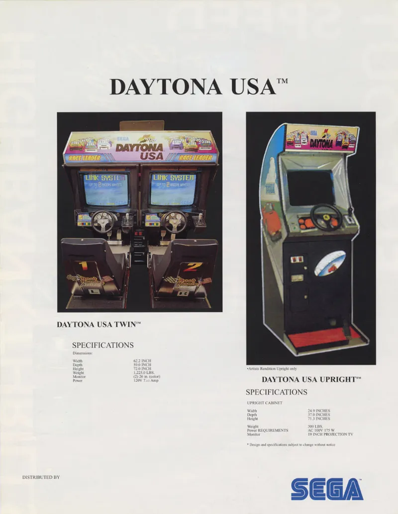 Daytona USA box back