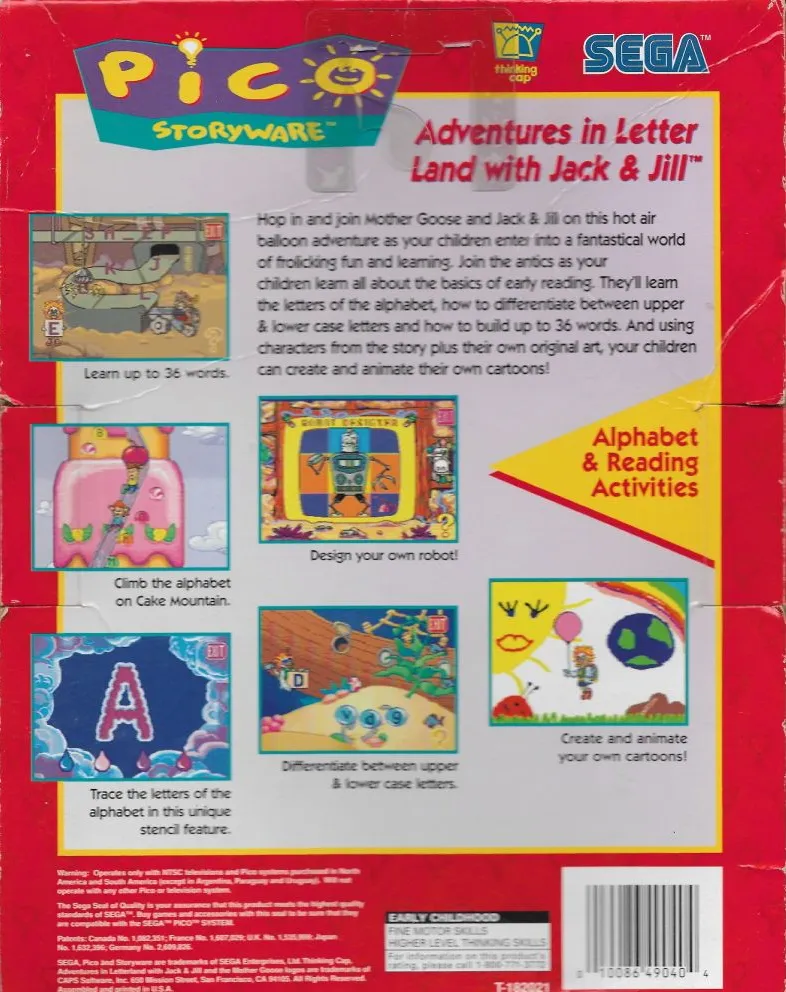 Adventures in Letterland with Jack & Jill box back