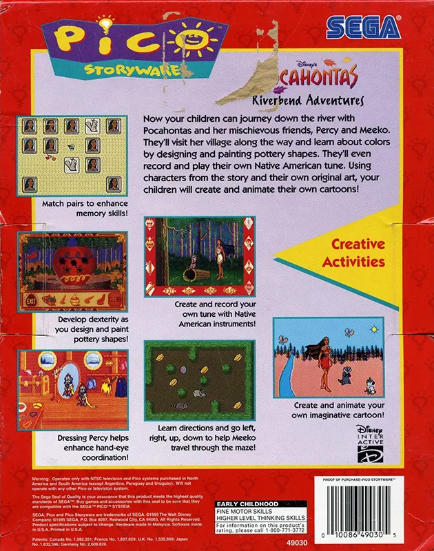 Disney's Pocahontas: Riverbend Adventures box back