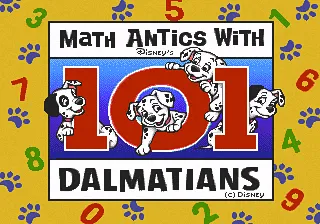 Backdrop artwork for Math Antics with Disney's 101 Dalmatians