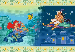 Backdrop artwork for Disney Princess - Suteki ni Lesson! Hiragana-Katakana