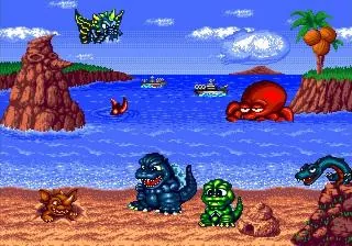 Backdrop artwork for Gojira - Doki Doki Kaijuu-tou!!
