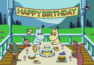 Backdrop artwork for Jidou Eiken Taiou - Moomin to Eigo - Tanjoubi no Okurimono