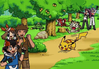 Backdrop artwork for Pocket Monsters Advance Generation - Minna de Pico - Pokemon Wai Wai Battle!