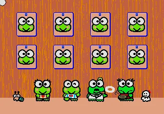 Backdrop artwork for Unou Kaihatsu Series 4 - Kero Kero Keroppi no Iro Katachi
