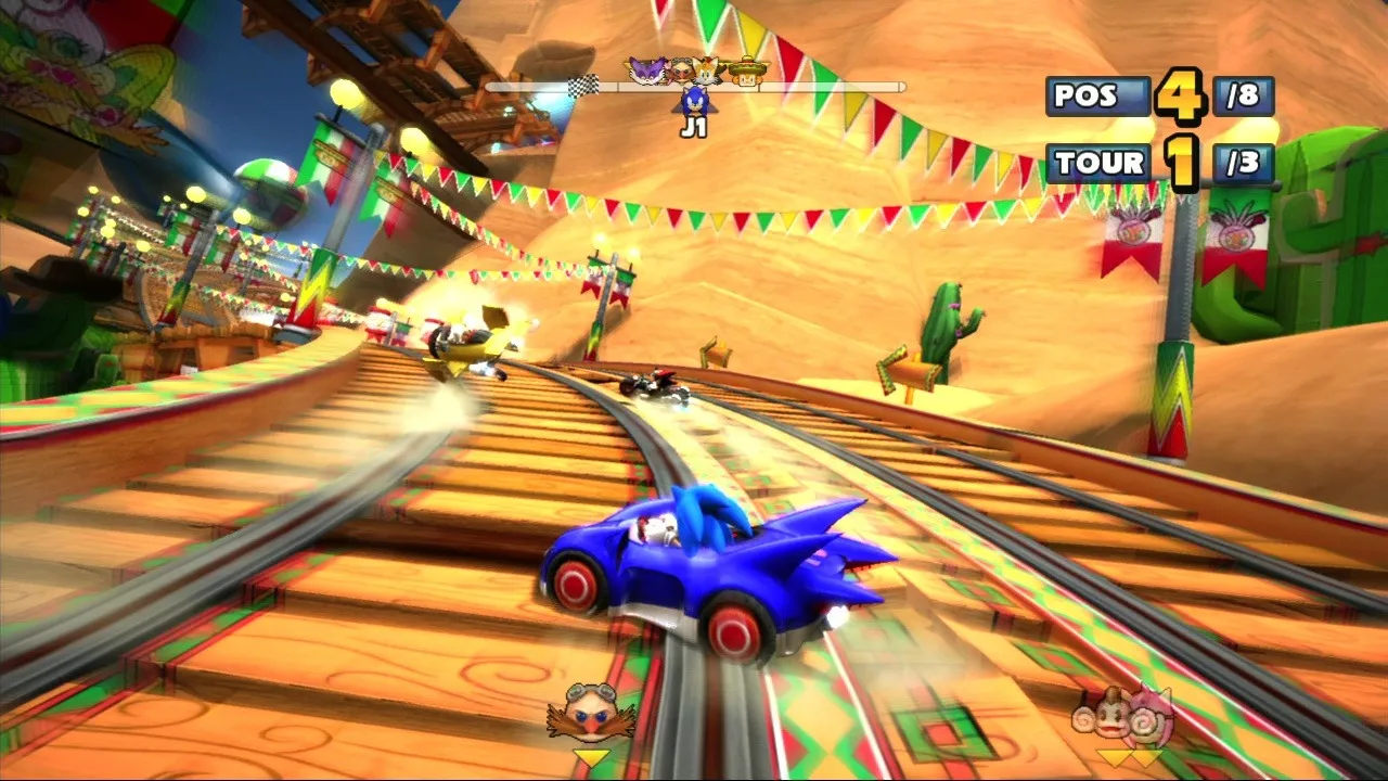 Backdrop artwork for Sonic & Sega All-Stars Racing Arcade