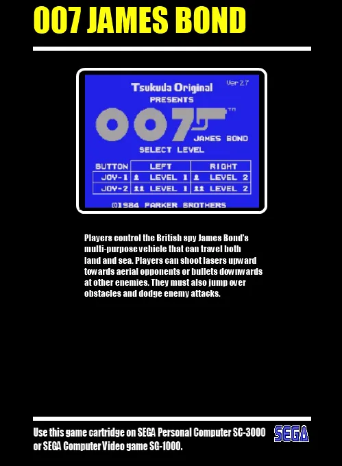 007 James Bond box back