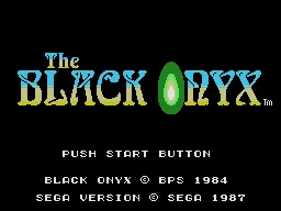 The Black Onyx title screen