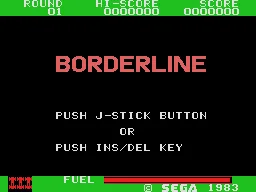 Borderline (Japan, Europe, Australia, New Zealand) title screen