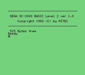 Backdrop artwork for BASIC Level II (Japan) (SC-3000)