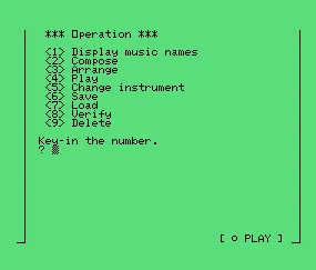 Music Editor (Europe, Australia, New Zealand) (SC-3000) screenshot