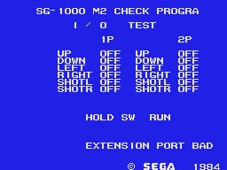 Backdrop artwork for SG-1000 M2 Test Cartridge