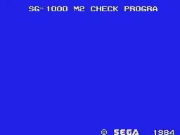 SG-1000 M2 Test Cartridge title screen