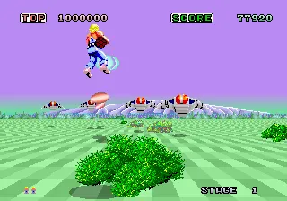 Backdrop artwork for Space Harrier
