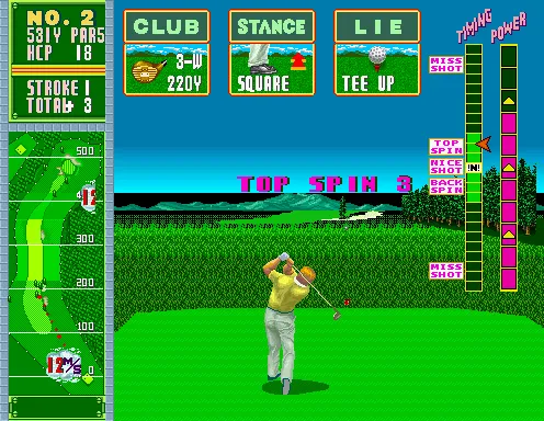 Backdrop artwork for Super Masters Golf