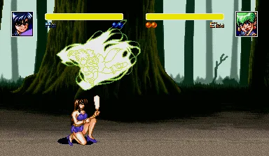 Backdrop artwork for The Queen of Duellist Gaiden Alpha+