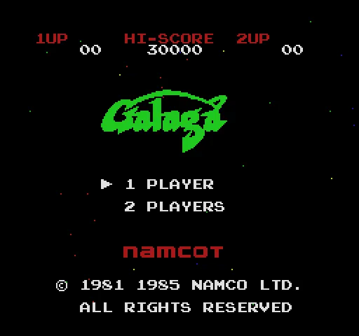 Backdrop artwork for Galaga