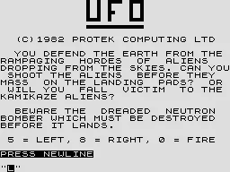 Backdrop artwork for UFO