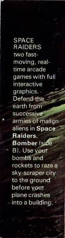 Space Raiders box back