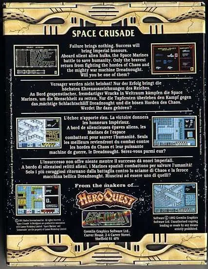 Space Crusade box back