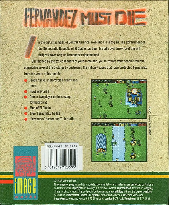Fernandez Must Die box back