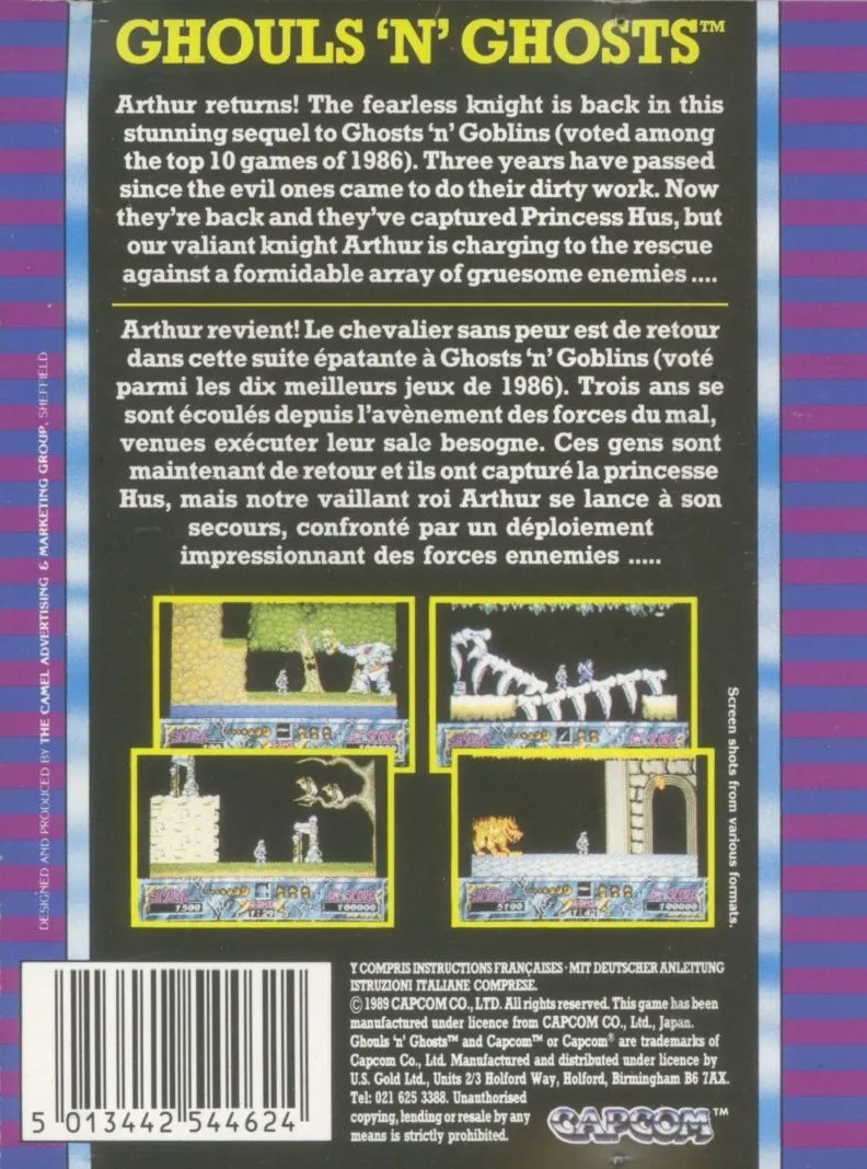 Ghouls 'n Ghosts box back