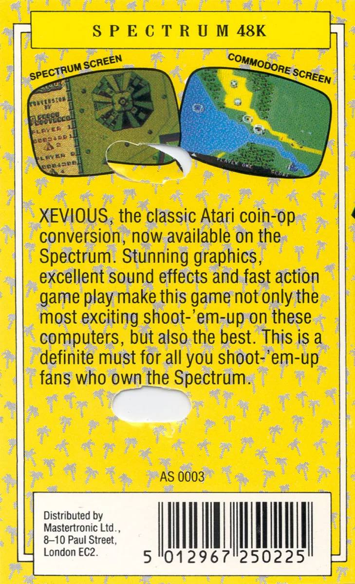 Xevious box back