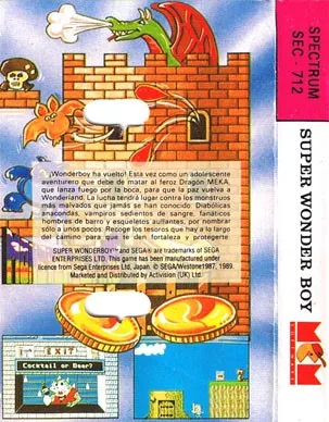 Super Wonder Boy In Monsterland box back