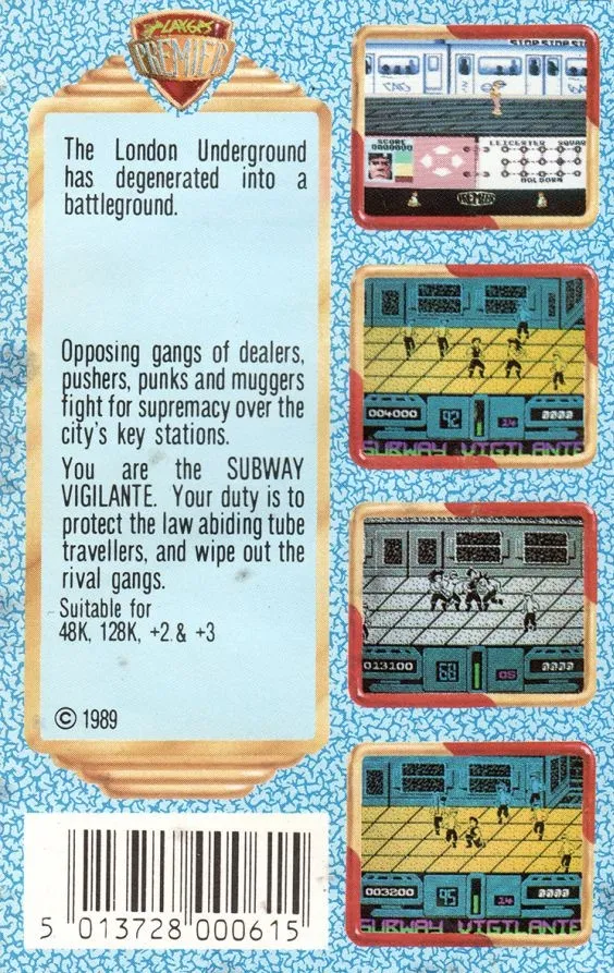 Subway Vigilante box back