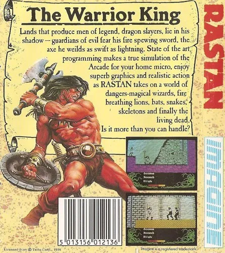 Rastan box back